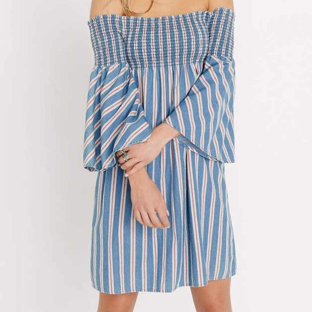 Gorgeous Buffalo Boho  Smocked Dress